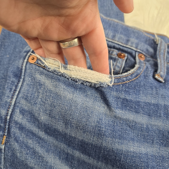 Madewell The High Rise Slim Boy Jeans 30 - Picture 15 of 16